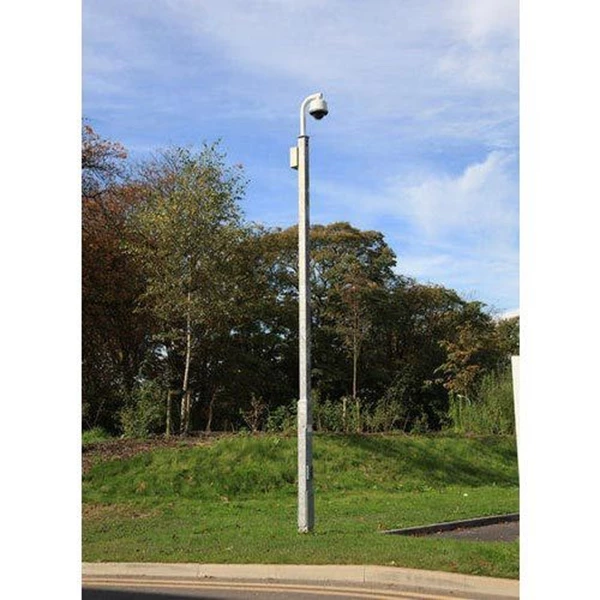 Galvanized 7M Straight Round Pipe CCTV Pole