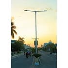 8m double angle round street light pole 2