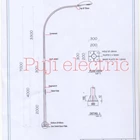 Tiang PJU single ornamen paraball H 7 meter 1