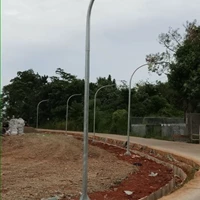 Tiang PJU H 8meter oktagonal single parabol