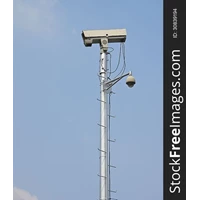 Galvanized 7 m octagonal CCTV pole