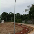 Minimalist octagonal single parabola ornament pole 1