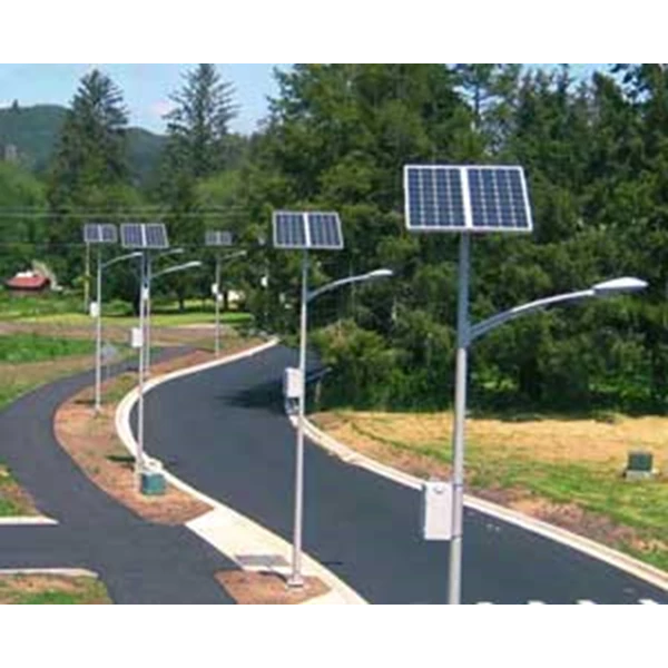 Solar Panel Light Poles two in one