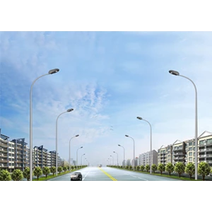 Tiang Lampu Jalan Oktagonal Single Paraball Ornament
