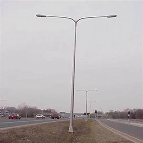 Octagonal Double Angle Street Light Pole Ornament H 9m