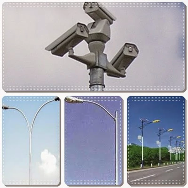 9 Meter CCTV hexagonal Pole